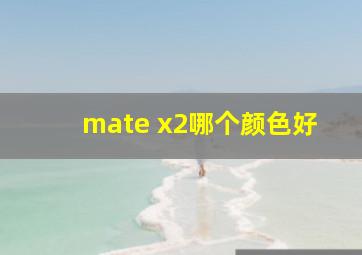 mate x2哪个颜色好